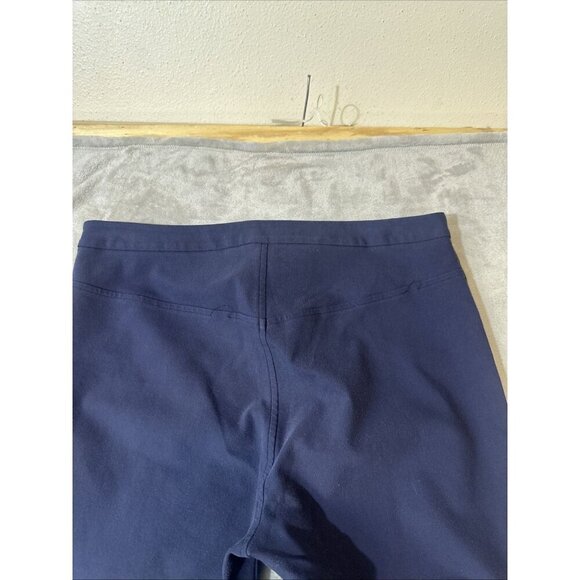 M.M. LaFleur Foster Pants Size 12 Navy Blue Stretch Work Trousers Slim Ankle - Picture 9 of 14
